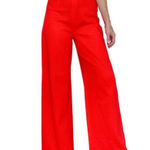 Vintage 60’s Red Textured High Rise Holiday Christmas Flare Pants Size XS Photo 0