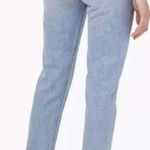 AGOLDE Jeans “Merrel” 25 Blue Cotton Blend Straight Leg Raw Hem Mid Rise Womens Photo 1