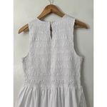 Madewell NWD Melody Bubble Hem Smocked Midi Dress White Size Medium Photo 7