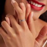 Sterling Silver SIZE 5 925  Stackable Dog Cat Footprints Ring Photo 3