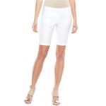 Apt. 9  Solid White Bermuda Shorts Women’s Size 8 | Classic Chino Flat Front Photo 9