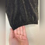 Free People  Intimately Lurex Skinny Strap Seamless Brami Black & Gold Shimmer Photo 4