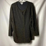 Avenue  WO SIZE 22/24 TUNIC TOP BLACK GOLD METALLIC NYLON SPANDEX BLEND CLEAN Photo 1