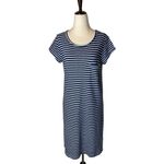 Joie  Blue And White Striped Cotton‎ Short Sleeve Pullover Mini T Shirt Dress S Photo 1