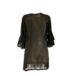 Barefoot Attitude Black Sheer Beach Cover Up Vacation Resort Wear Size Large Black Photo 2