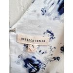 Rebecca Taylor Sleeveless Floral Print Bow Mini Dress Blue White Women's US 2 Photo 8