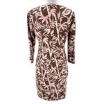 J. McLaughlin  dress bamboo print brown pink sz S Photo 2
