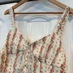 Sienna Sky  Ivory Floral Lace Up Tank‎ Top Size XL Photo 2