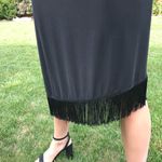 Moa Moa  Black Fringe Hem Dress Large Photo 9