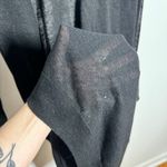 Halogen  Linen Light Weight Duster Cardigan Sweater Women M Black Minimal Modest Photo 4