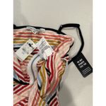 BCBGeneration NEW BCBGenertation Tank Bodysuit Womens XXS Striped Stretch 1/4 Zip Colorful Photo 2