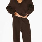 SKIMS  Brown Cotton Fleece Flare Sweatpants Photo 0