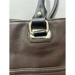 Tiganelli Chocolate Brown Black Leather Shoulder Bag Classic EUC Photo 11