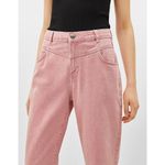 Bershka Vintage Wash Pink High Rise Cuffed Women's Denim Cotton Jean 6 Photo 2