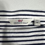 Vineyard Vines  Top Women's M Boat Neck White Blue Striped Nautical Pullover Pima Photo 3