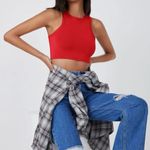SheIn Red Halter Crop Top Photo 0