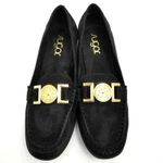 Sugar Mada Women's Embellished Chaim Bow Flat Slip On Loafers Shoes Size 7.5 Black Photo 3