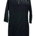 Myne  ashley ann size Small Black lace mini dress fitted 3/4 length sleeve lined‎ Photo 0