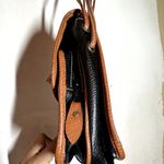 Esprit VTG  Accessories Cross Body Bag Magnetic Snap Leather Black Brown Photo 4