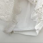 ASTR  White Lace Dress Black Leather Trim XS Photo 34