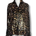 VINTAGE Fully Sequined Leopard Print Bomber Jacket Photo 0