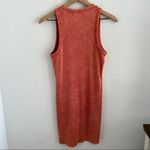 Topshop Red Orange Ribbed Tie Dye Tank Dress US 8 Photo 6