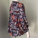 Maeve ANTHROPOLOGIE  Cathy Pleated Blue Jungle Top Medium Photo 7