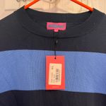 Edikted  NWT Navy and Bright Blue Crew Neck Sweater Photo 2