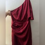 Cupshe Women's Satin Backless One Shoulder Short Sleeve A-line Dress High Low Photo 9