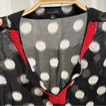 Talbots  Women’s Black Polka Dot Silk Swim Cover Up Size Small Photo 2