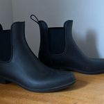 J.Crew Mercantile Chelsea Rain Boots Black Women Size 7 Waterproof Pull On Ankle Photo 2