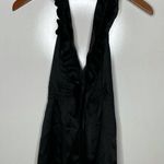 BCBGMAXAZRIA Black Silk Halter Top Small Photo 0