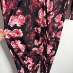 Torrid NWT Black/Pink Floral Studio Knit High Slit Front Size 24 Super Stretch Photo 7
