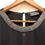 ASTR  black beaded neckline romper M Photo 6