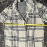 Cyrus NWT Women’s Size L Munich Plaid Cream Gray Plaid Open Front Mink Coat Photo 10