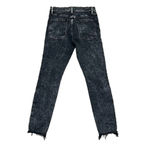 frame denim FRAME ALI High Rise Cigarette Skinny Jeans Women’s 28 Gray Acid Wash Raw Hem Photo 2