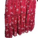 Francesca's Francesca’s Trixxi Ditsy Floral Puff Sleeve Mini Dress Size XL Red Cottagecore Photo 7