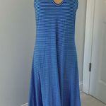 Vineyard Vines V Neck Striped Maxi Dress Tide Blue Photo 0