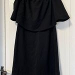 Hutch  Anthropologie Strapless black textured mini dress size small Photo 1