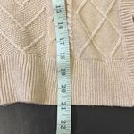 Hem & Thread Women's Hooded Cardigan Sweater Knit Ribbed Button Down Tan Small Photo 8