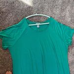Catherines  Women's 3X Plus Size Green Short‎ Sleeve Dress Relaxed Stretch Photo 7