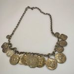 Gold tone coin necklace Photo 7