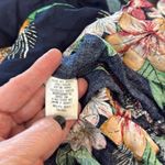 Storia  Navy Floral Romper Jumpsuit Women’s V-Neck Boho Wide Leg NWT Photo 8