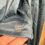 Guess  Dale Off The Shoulder Cyclone Blue Smocked Satin Top M NWT Photo 4