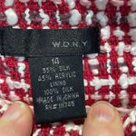 WDNY Tweed Red and White skirt with pink silk lining size 14 Photo 5