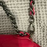 Hot Pink Fuscia Faux Leather Lock Crossbody Bag Photo 3