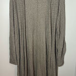 Chico's Crochet Tan Duster Cardigan Open Front Longline Open Knit Size 2/Large Photo 0