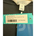 Market & Spruce Stitch Fix Bravyan Button Back Detail Knit Top Size Medium Gray Photo 1