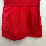 Anthropologie  Daily Practice Red Ribbed Cinchable Mini Dress size M medium Photo 4