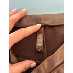 SKIMS  faux leather biker short brown womens size S Photo 4